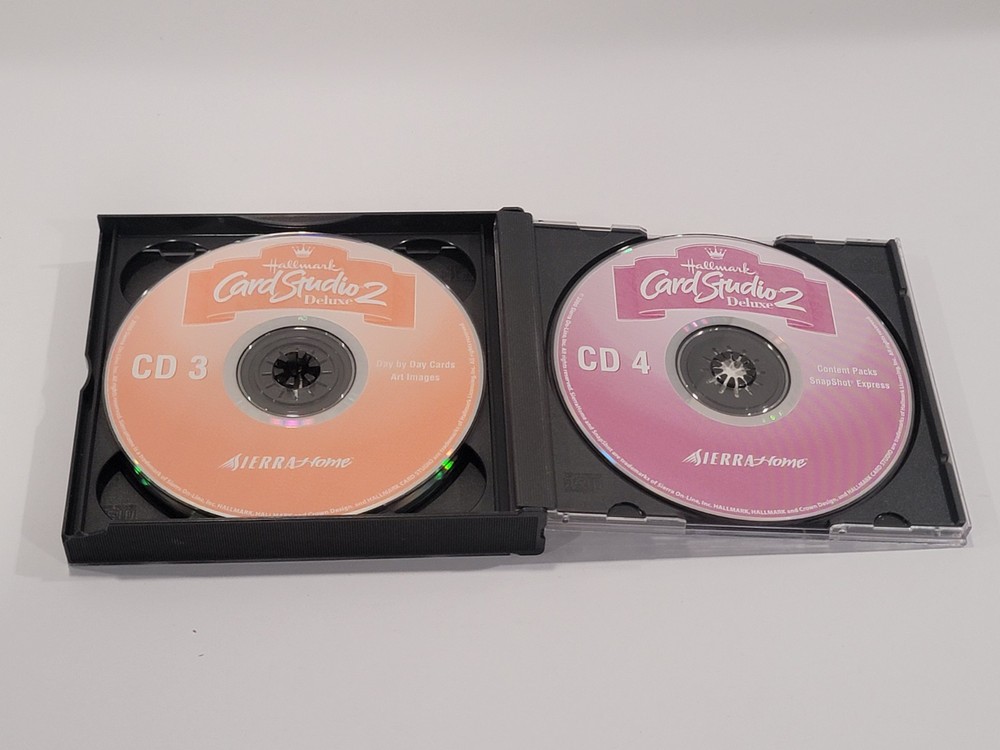Hallmark Card Studio Deluxe 2 PC CD-ROM - 4 CD Set Sierra Home Computer Software