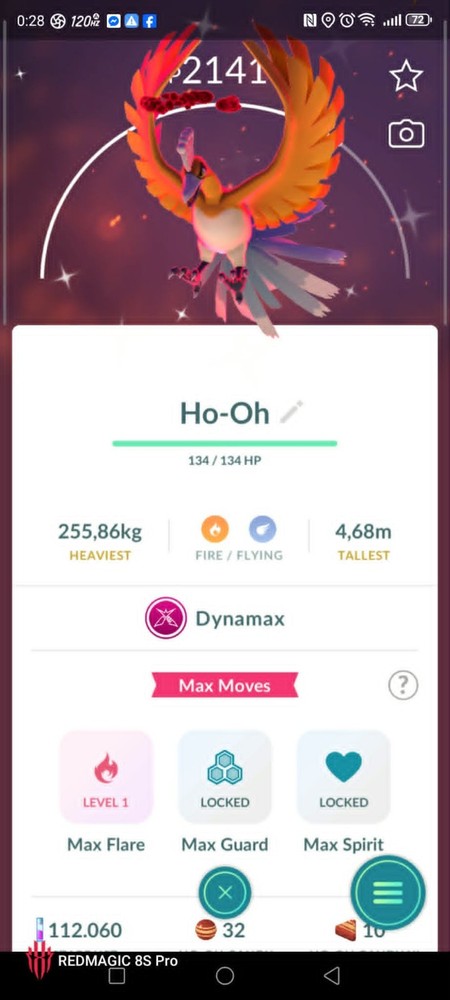 PokémonGo | Shiny Dynamax Ho-Oh | PTC 80k Dust