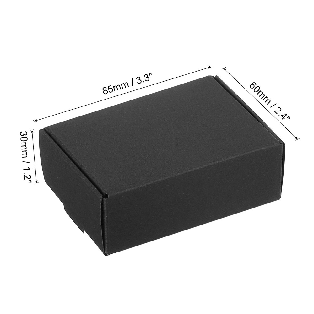 3.3x2.4x1.2" Paper Soap Box, 40 Pack Soap Boxes Rectangle, Black