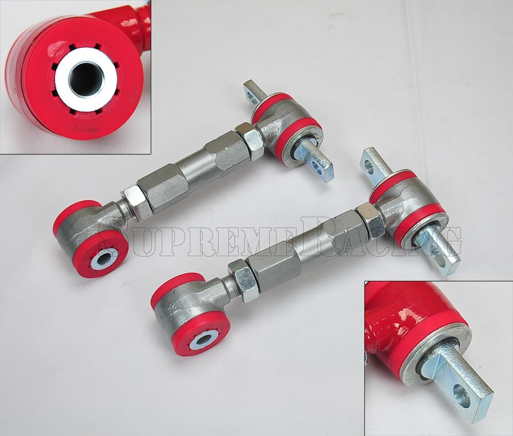 Silver Adjustable Rear Camber kit Polyurethane Bushing for 1988-2000 Honda Civic