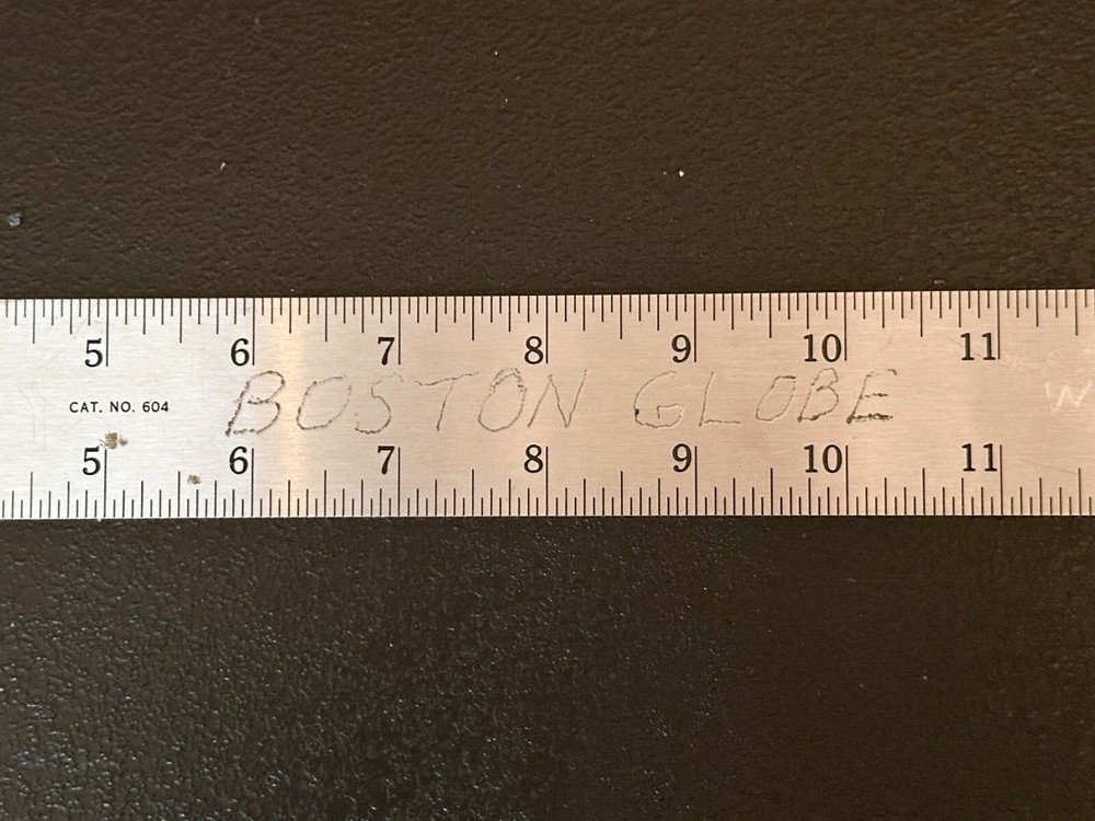 BOSTON GLOBE Employee 1948 Arthur Gaebel Printers Comparative Scale No. 604