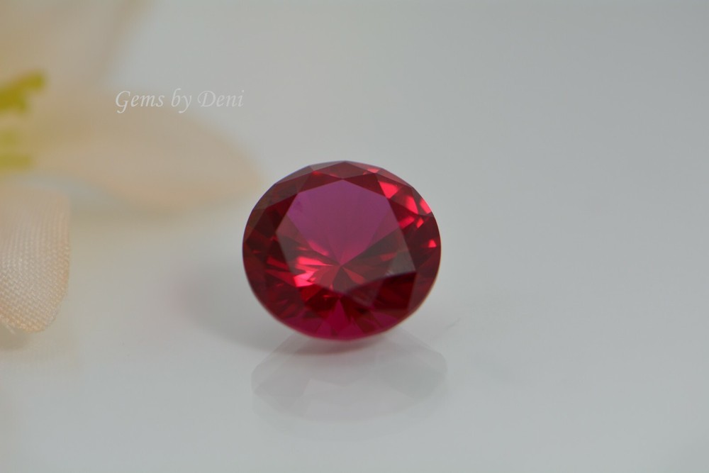 Lab-Created Ruby Round Shape Corundum (2mm-16mm).