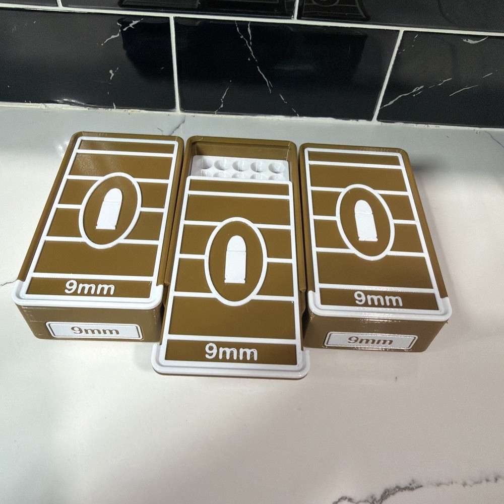 Stackable 9mm Ammo Box 50rd Capacity (3 Pack)