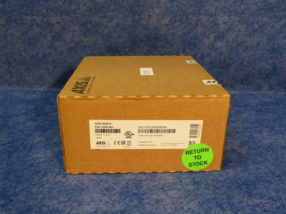 Axis M3014 / PN 0285-001 Fixed Dome Network Camera (J21)