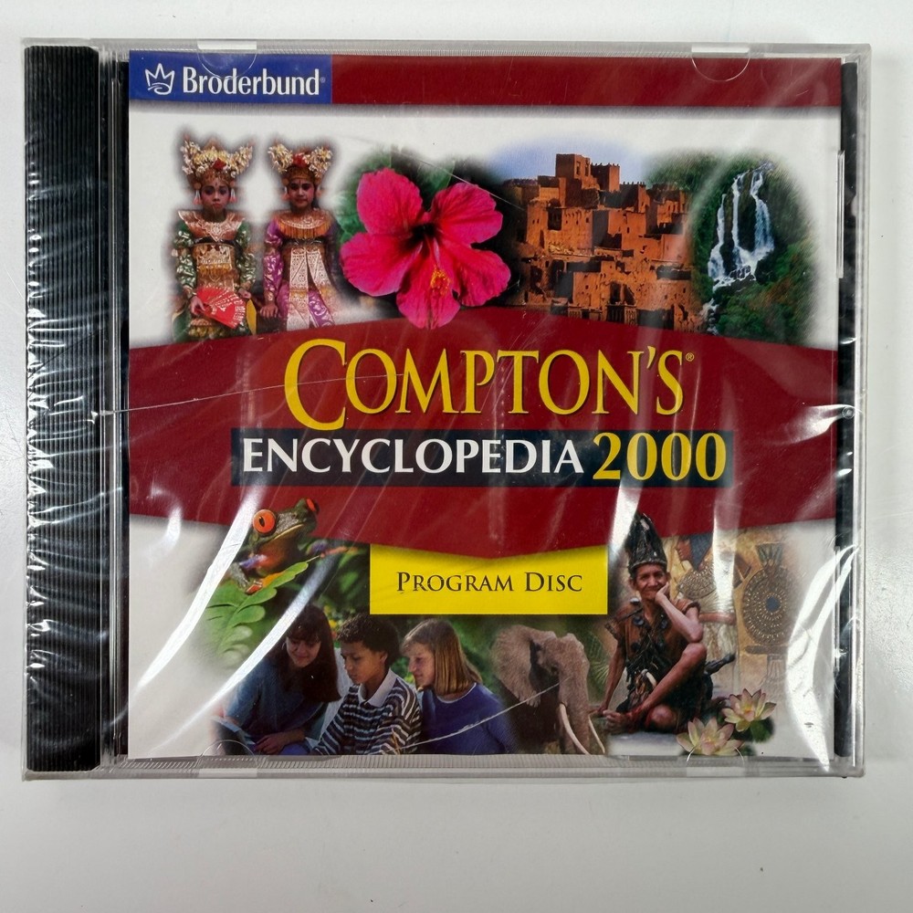 Broderbund Compton's Encyclopedia 2000 Program Disc Software CD-ROM Sealed