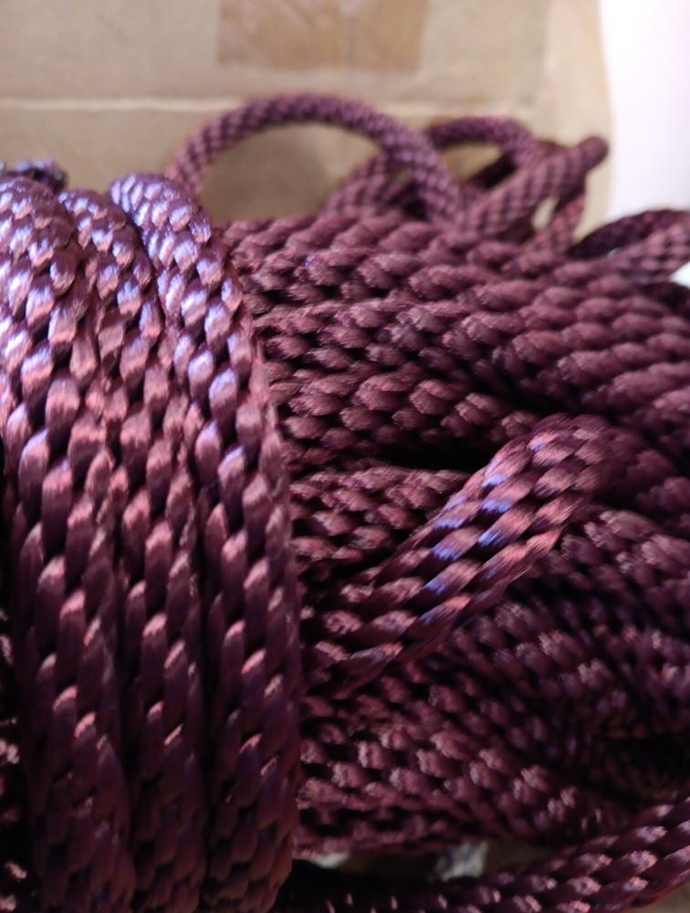 3/8” x 107ft. Solid Braid Polyester Rope. Made in USA. Burg