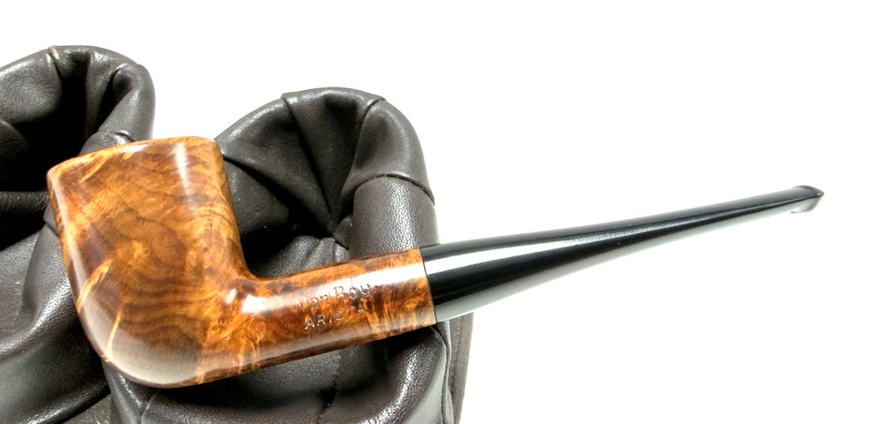 VANROY ARISTA Selected Briar Smooth Billiard w Tapered Ebonite Stem- Pre Grabow