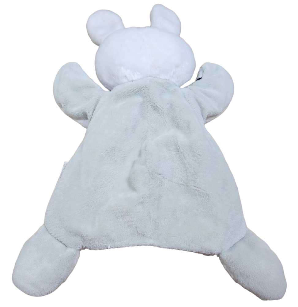 Blankets & Beyond Lovey Security Plush Bunny Rabbit Star Blue Navy Gray Puppet