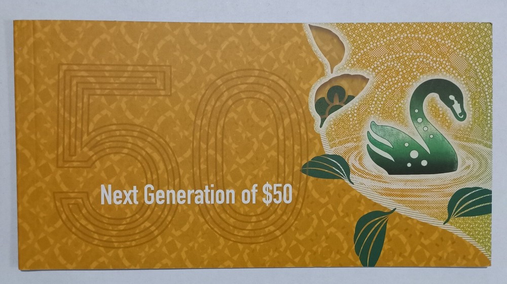 2018 $50 Fifty Dollar UNC Next Generation Banknote In RBA Folder