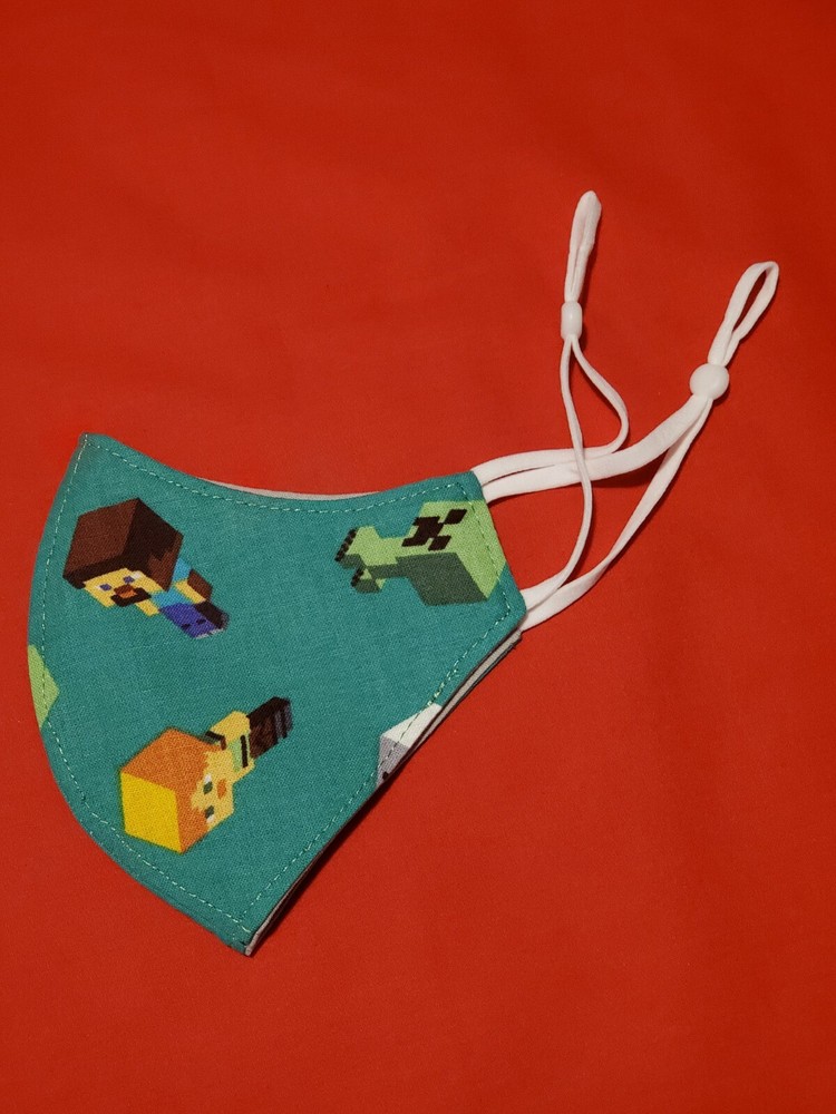 Kids Minecraft Adjustable Face Mask