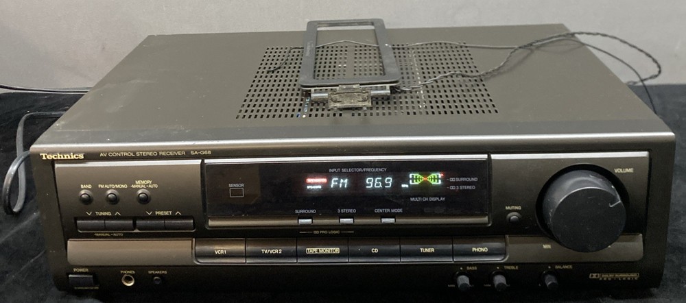 Technics SA-G68 Av Control Stereo  Receiver  Tested NO REMOTE