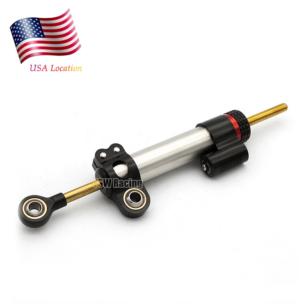Motorcycle Adjustable Steering Damper Linear Stabilizer Reversed Safety Control