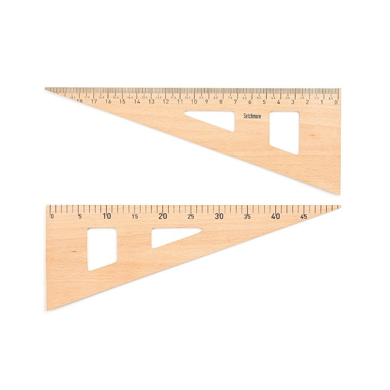7 Piece Beech Wood Sewing Ruler Set, Wooden Pattern Making Drafting Tools