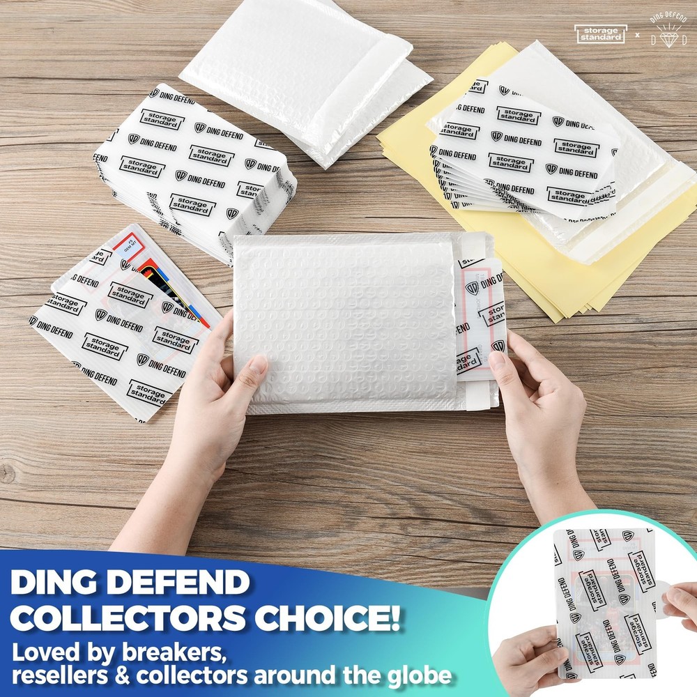 Ding Defend Card Shipping Kit Envelope Bubble Mailers - Includes 110 4’’ x 6’...