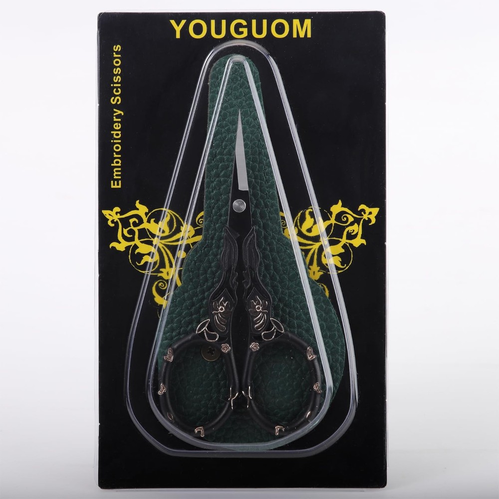 Little Detail Scissors with Case, Sharp Needlework Scissor for Sewing Craft C...