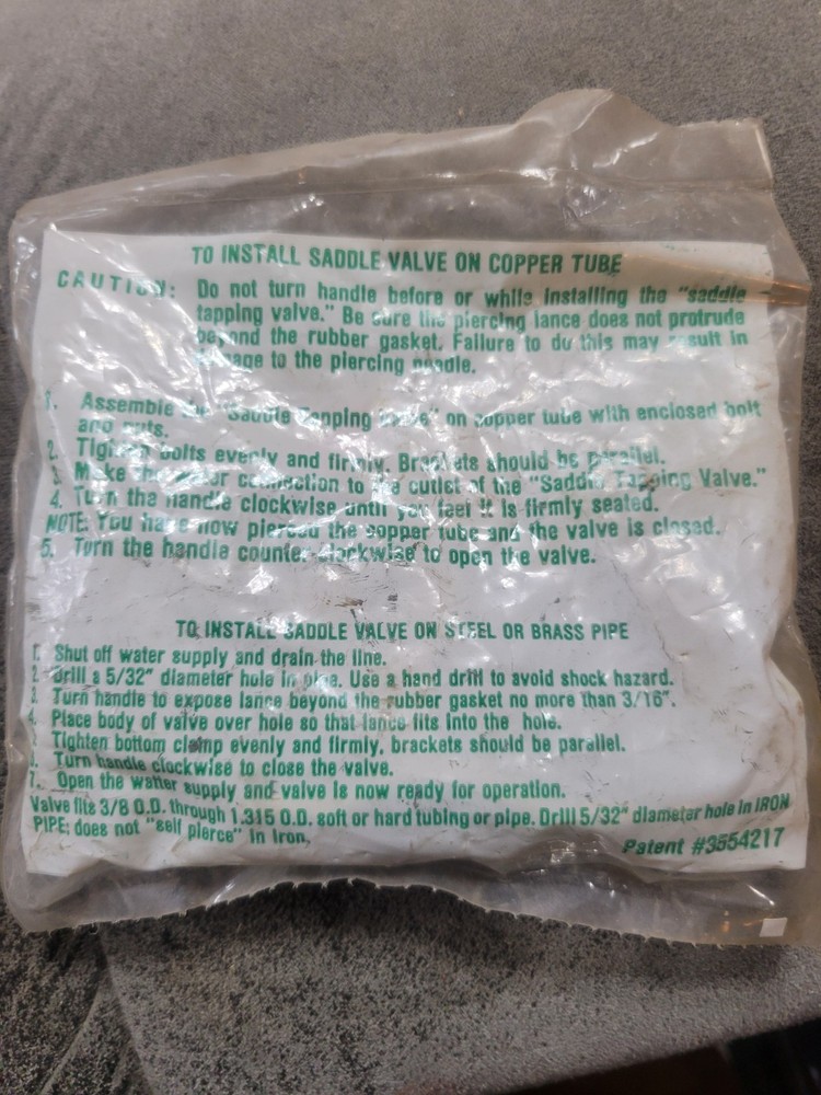 General Filters 800-UST Saddle Valve Kit