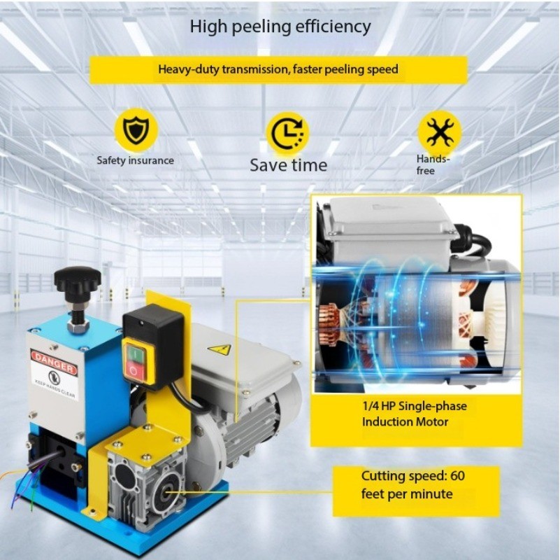 Single-Channel Adjustable Electric Wire Stripper Cable Recycling Wire Stripper
