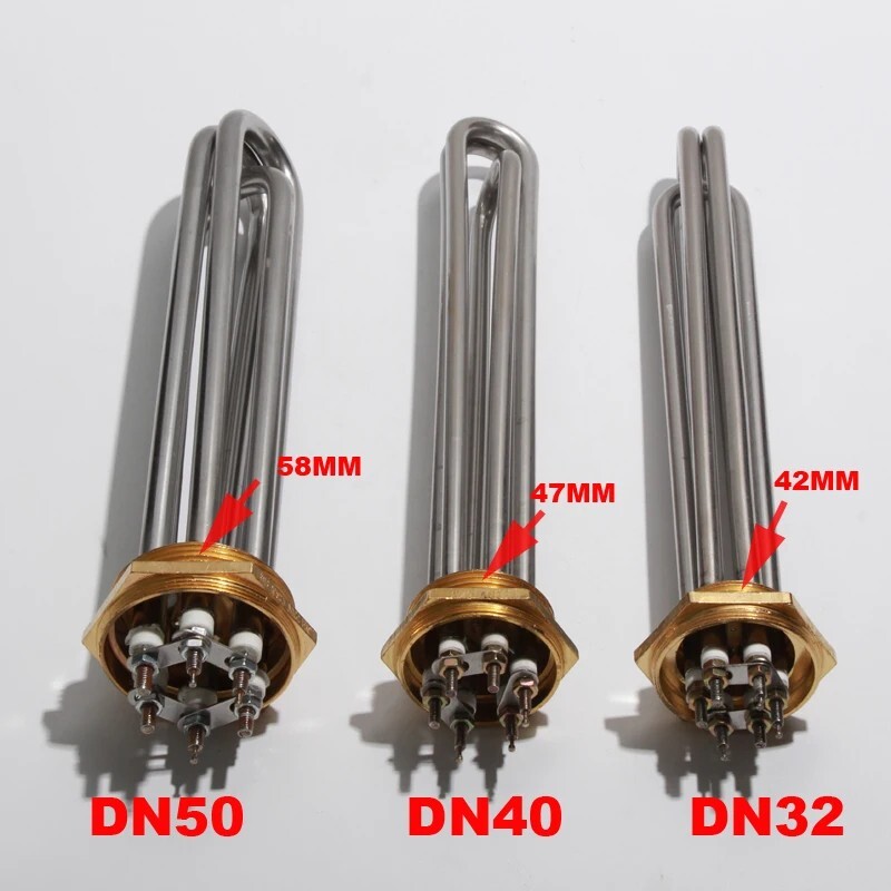 Immersion Water Heater Pipe Tubular Electric Heating Durable Rod 110-380V 3-12KW