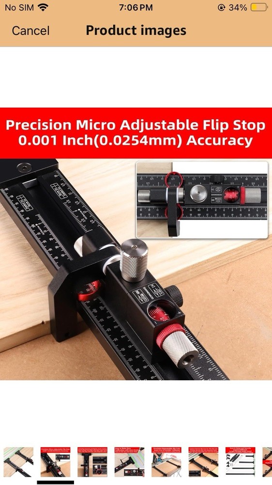 GOINGMAKE Precision Micro Adjustable Flip Stop Jig, 0.001" Accuracy, 53"