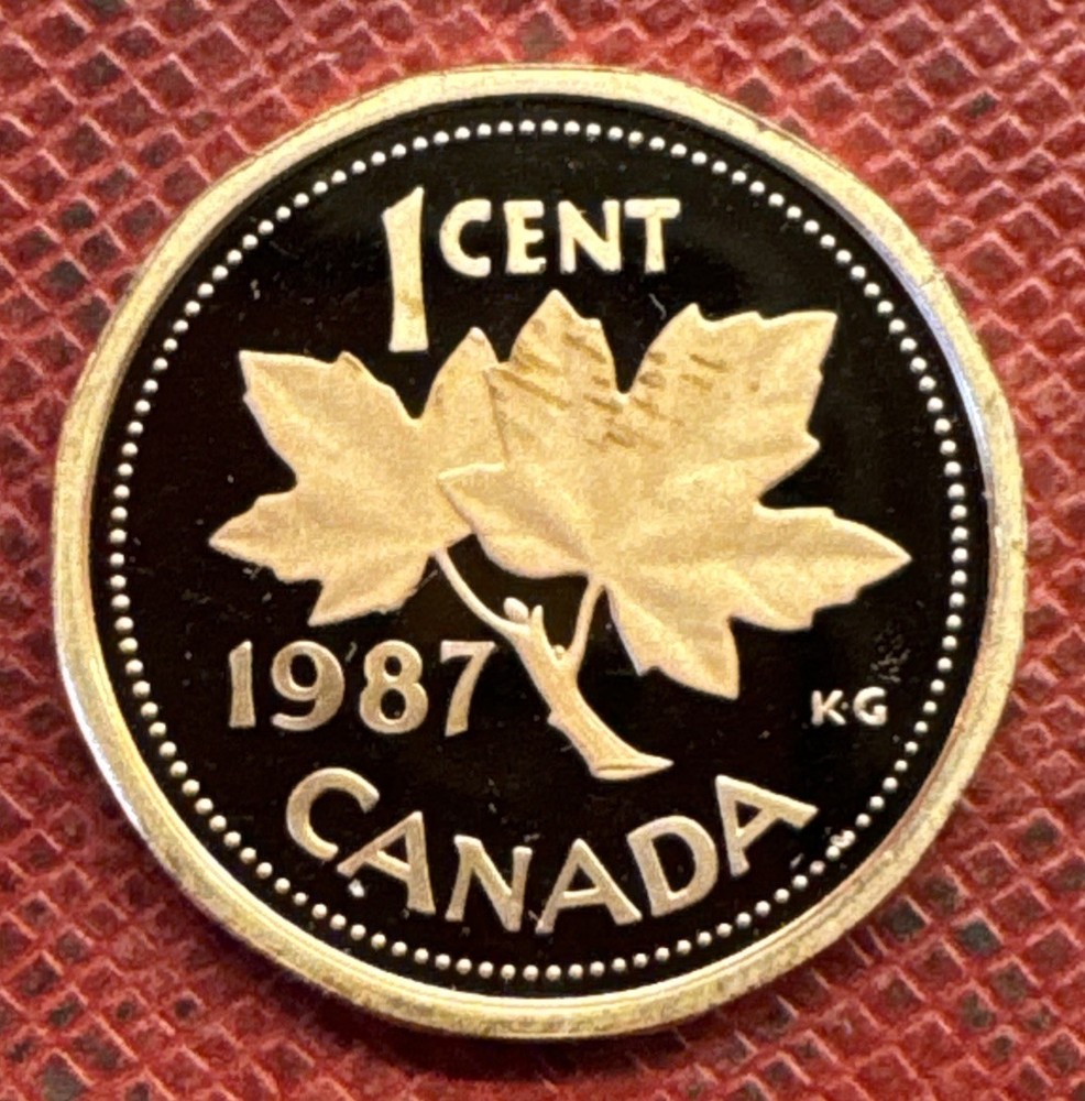 Canada 1987 Bronze 1 Cent PROOF. Elizabeth II. KM# 132