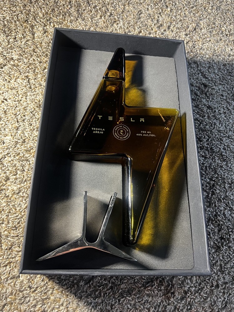 Tesla Tequila Empty Bottle Collectible