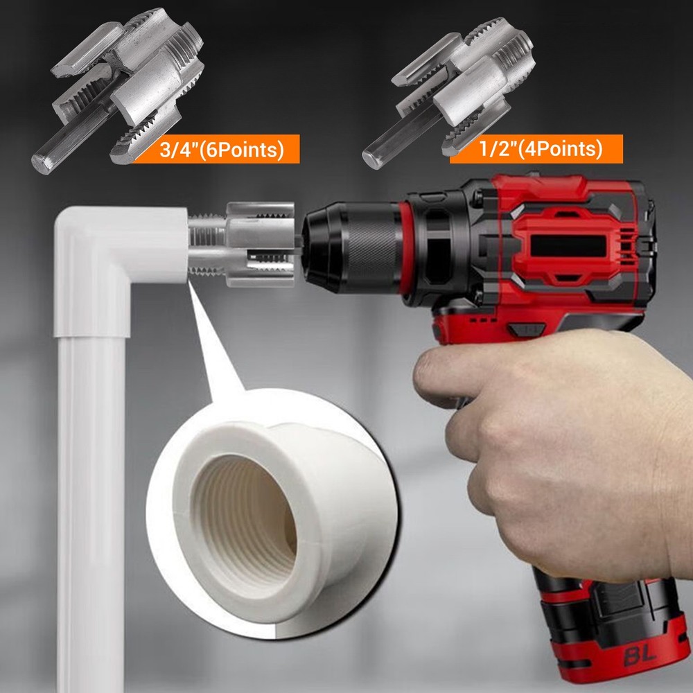 Integrated Internal & External Pipe Threading-Tool PVC Pipe Threader Cutting Kit