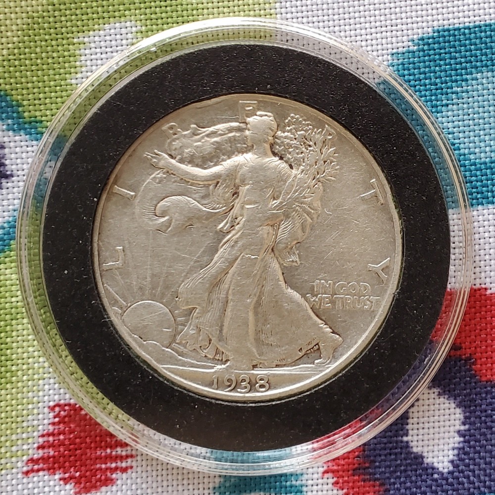 1938 P Silver Walking Liberty Half Dollar 50c