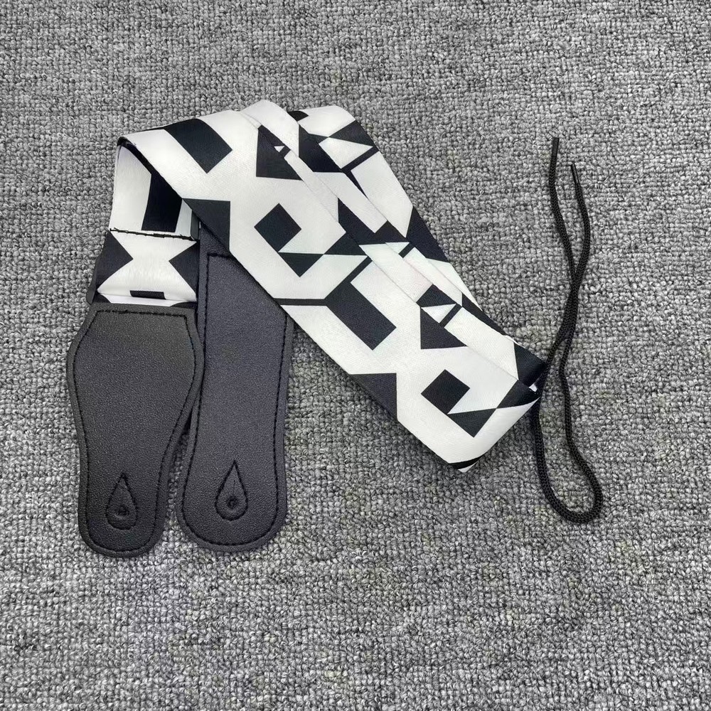White & Black Letter Pattern - Guitar Strap High quality