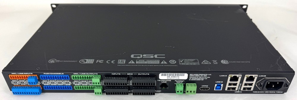 QSC Q-SYS Core 110f USB/Flex Channel Rack Mountable Digital Signal Processor