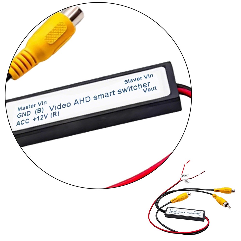 Car RCA Video Switch 2 Inputs 1 Output – Intelligent Auto Front/Rear Camera