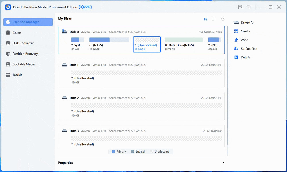 Easeus Partition Master Lifetime Version for Windows