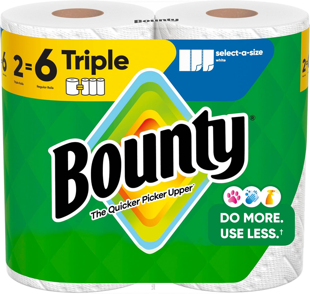 Select-A-Size Paper Towels, White, 2 Mega Rolls = 8 Regular Rolls