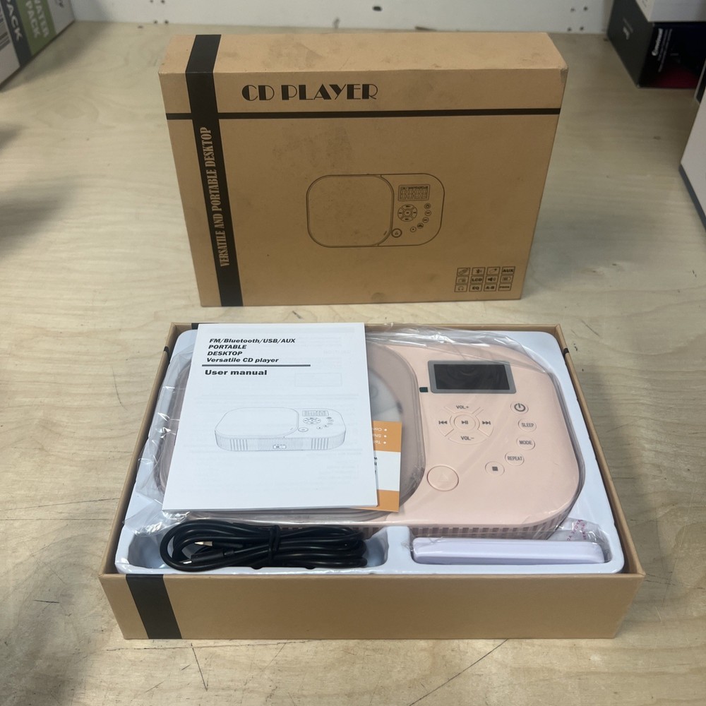 Greadio Portable Desktop Versatile CD Player w/Bluetooth + Remote NIB