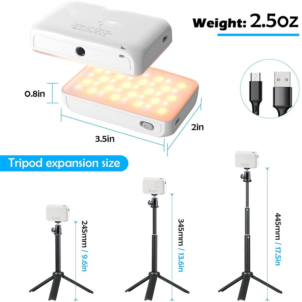 Video Conference Lighting Kit 2 Pack,App-Control Webcam Lighting with Adjustable