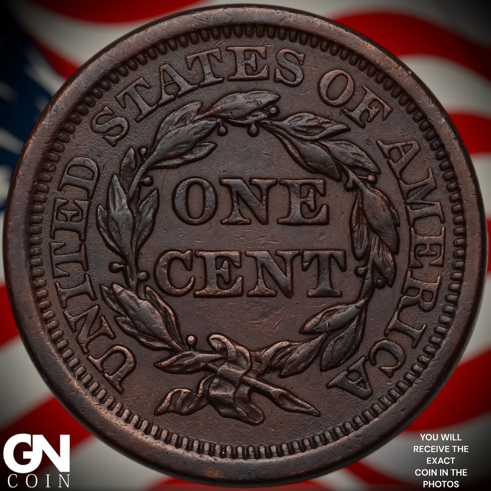 1854 Braided Hair Large Cent A0664