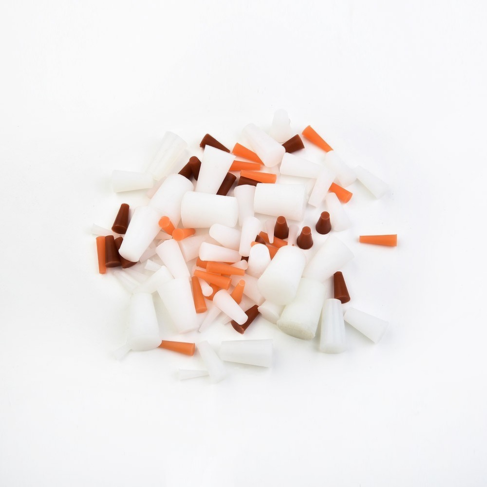 100Pcs Silicone Cone Set for Effective Masking in Powder Coating Processes