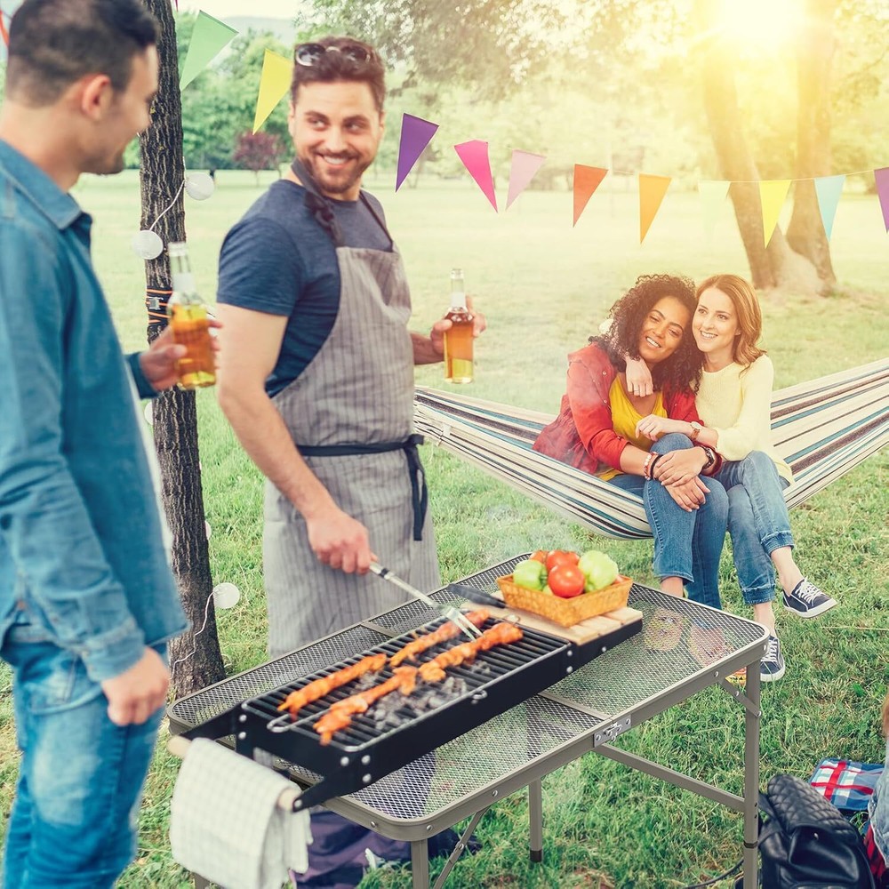 3x2FT Metal Folding Camping Table, Portable Picnic Table,Lightweight Grill Table