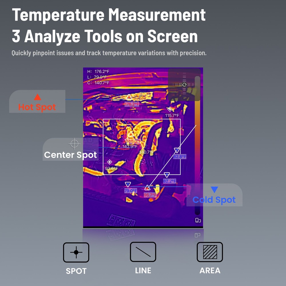 LAUREII Thermal Camera for Android & iOS IR Resolution Wireless TISR 512*384