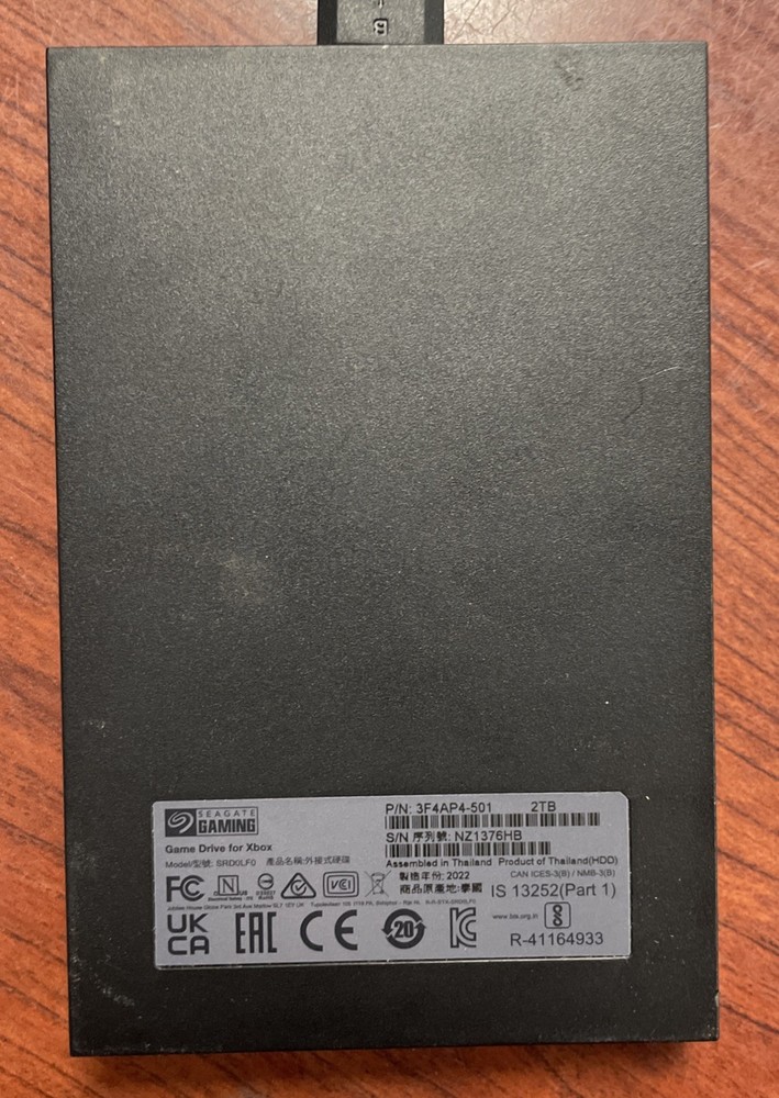 Seagate 2TB External Hard Drive Grey SRD0LF0 For Xbox