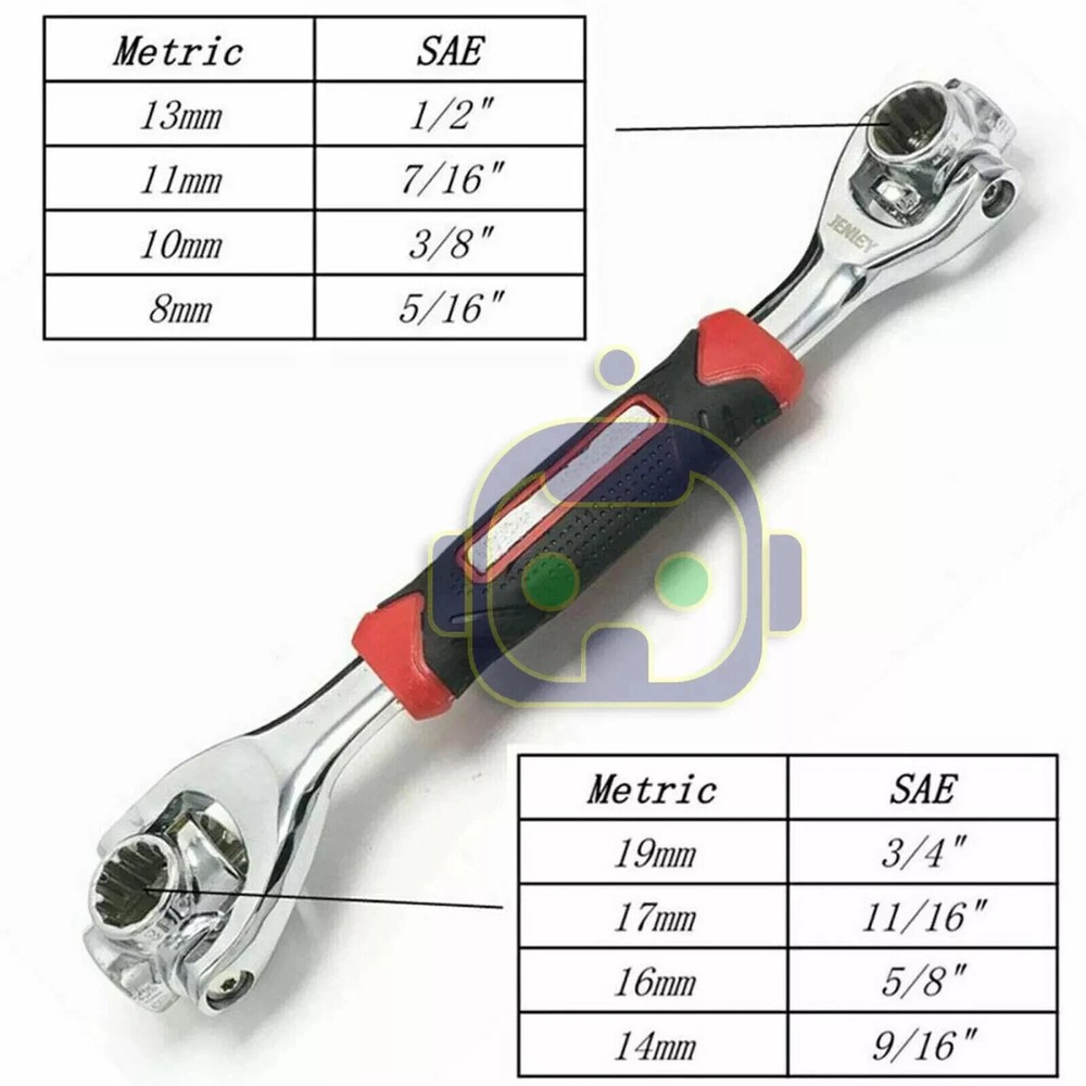 52 in 1 Universal Wrench Multi-Function Socket Tiger Spanners Adjustable Tools