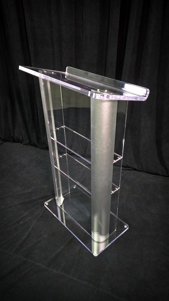 Acrylic Lectern with Aluminum Sides