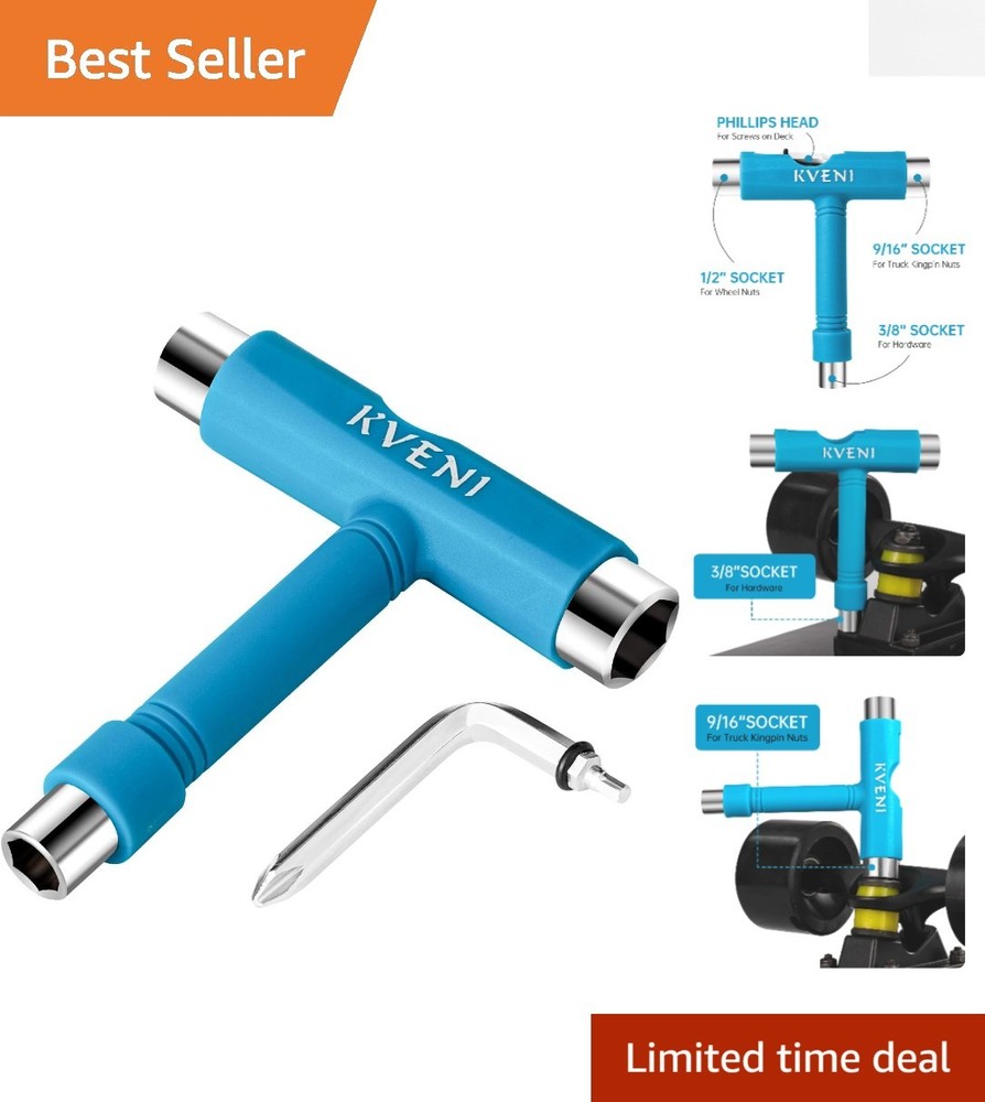 Compact and Lightweight Skateboard Tool with Phillips Wrench – Ideal for Repairs
