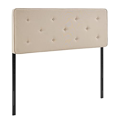 Maxwell Tufted Upholstered Headboard Queen Beige