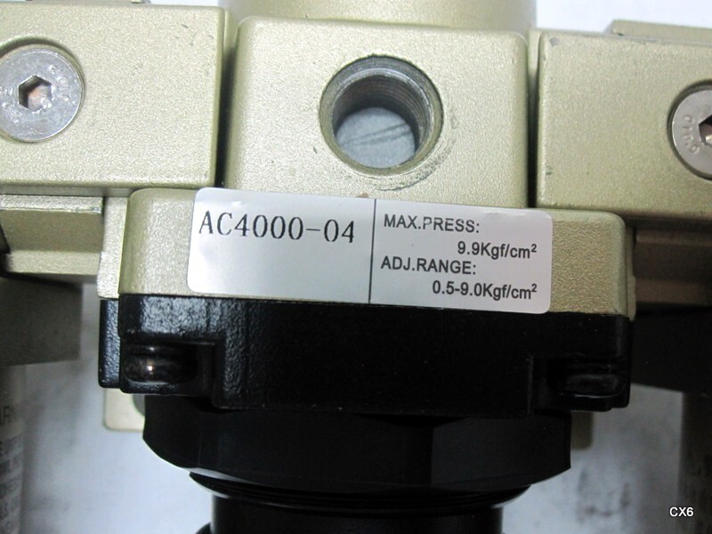 MISSING GAUGE Three Unit Combo Compressed 1/2" NPT Air Filter Regulator