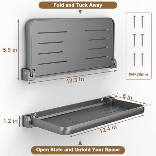 RV Aluminum Fold-Down Wall Shelf - The Essential Camper Accessory for 1