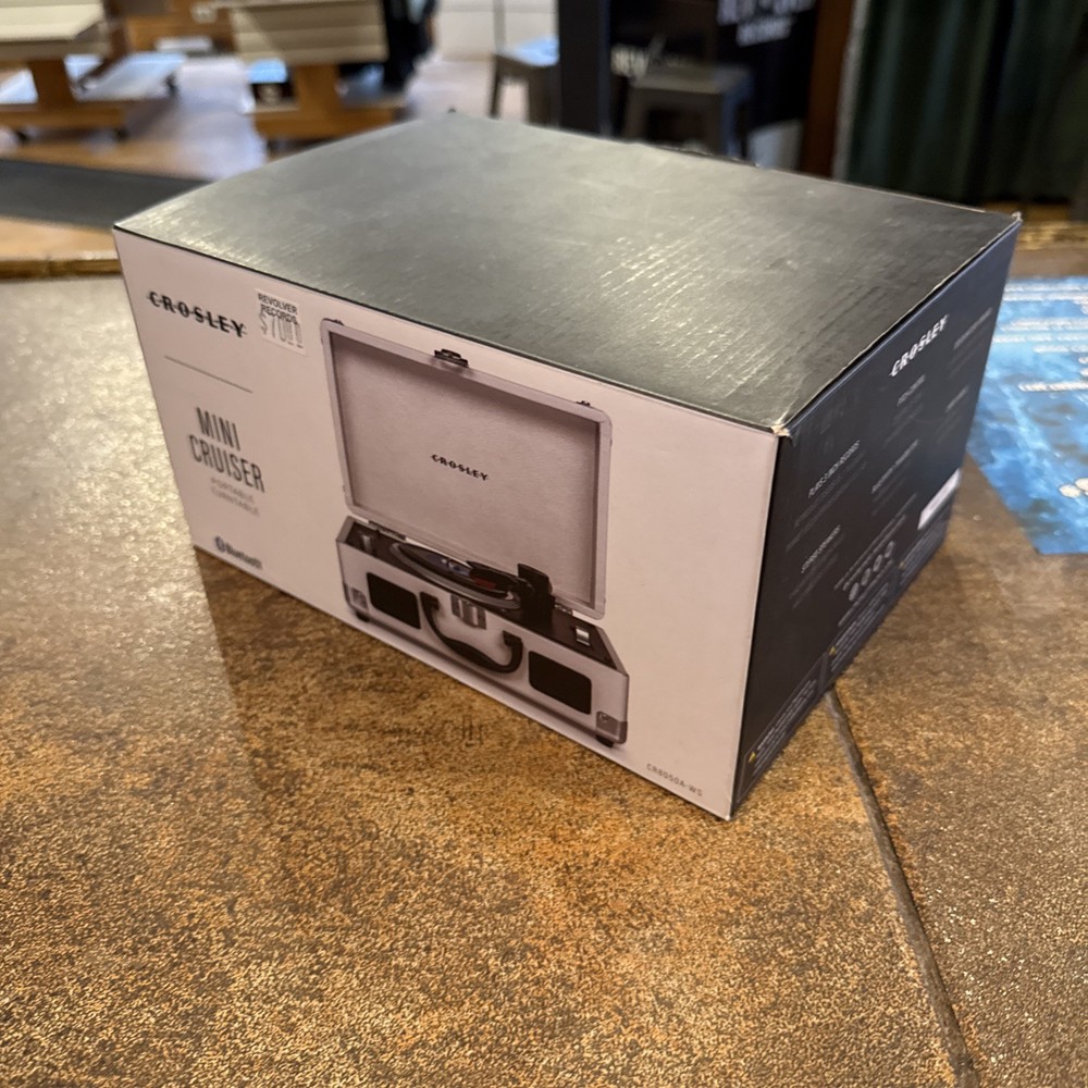 Crosley Mini Cruiser Portable Turntable 3” Bluetooth White