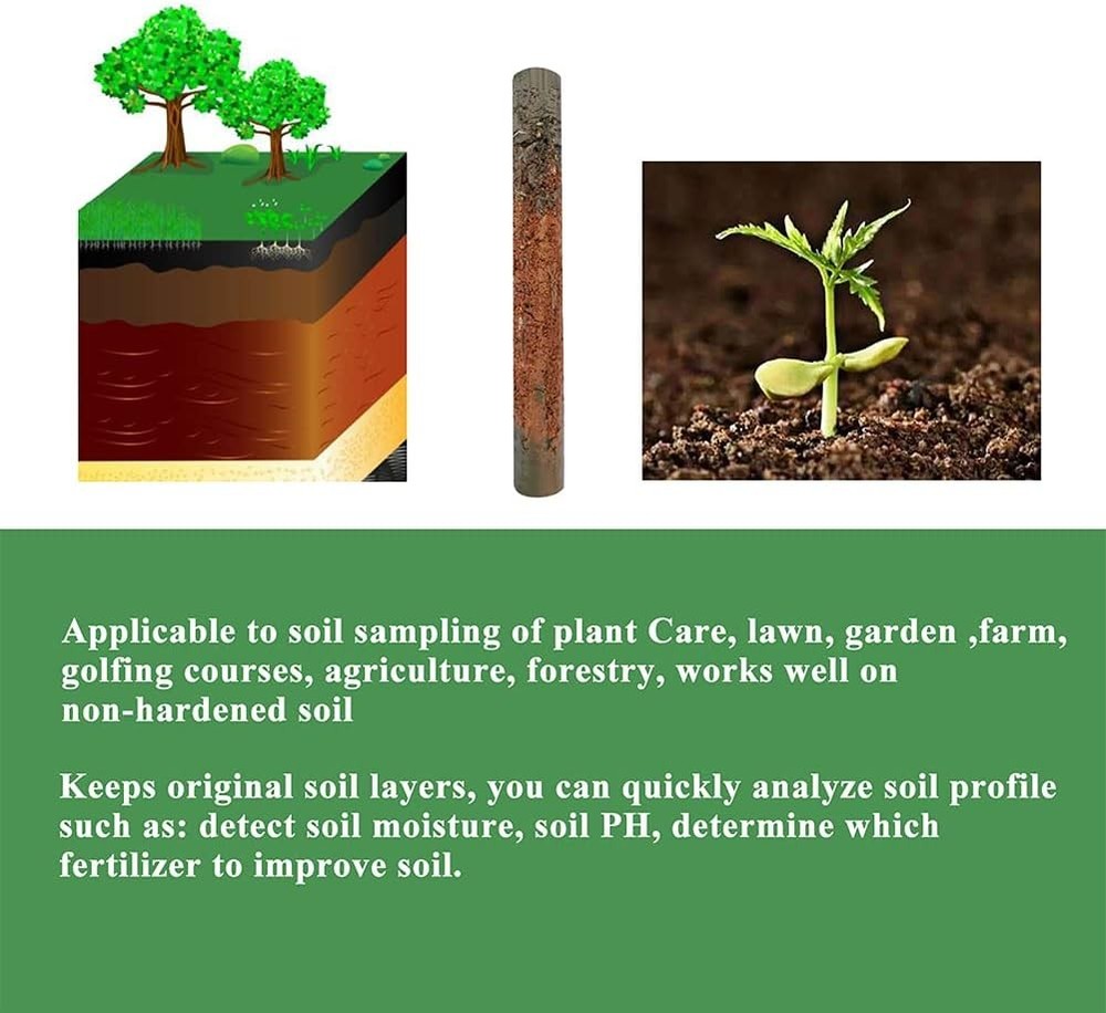 Soil Sample Probe 12 Inch with T Handle, Sampler Tool, Test Kit,...