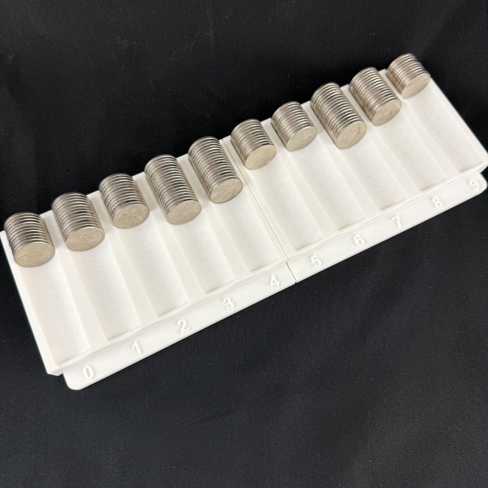 Nickel Sorting Tray White with Denomination