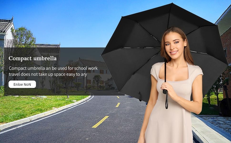 Travel Umbrella Windproof Compact Automatic Wind Resistant Folding Lightweight