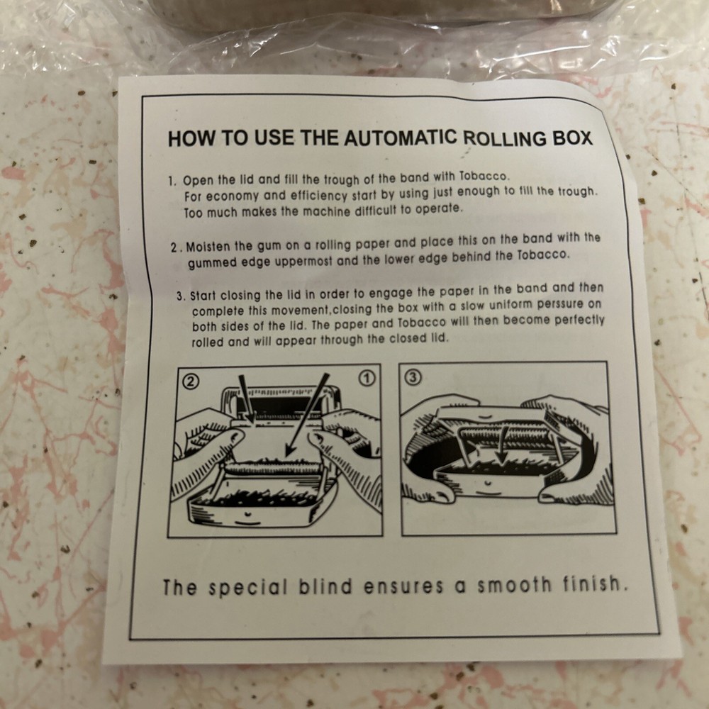 SILVER AUTOMATIC ROLLING Machine Tin Box Metal Roller Cigarette Tobacco